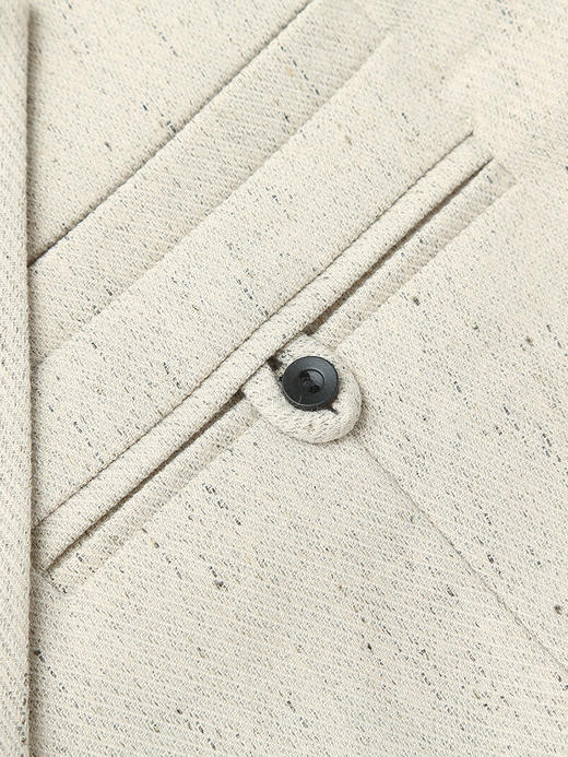 浅米色短款西装外套女秋季新款 高级感小众设计感小个子西服上衣 商品图3