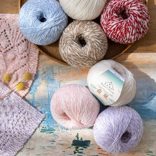 苏苏姐家霜暖手工DIY羊毛羊绒手编钩针棒针围巾帽子衣服毛线团 商品图1