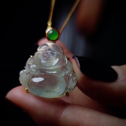 18K金镶嵌翡翠弥勒佛 商品图3