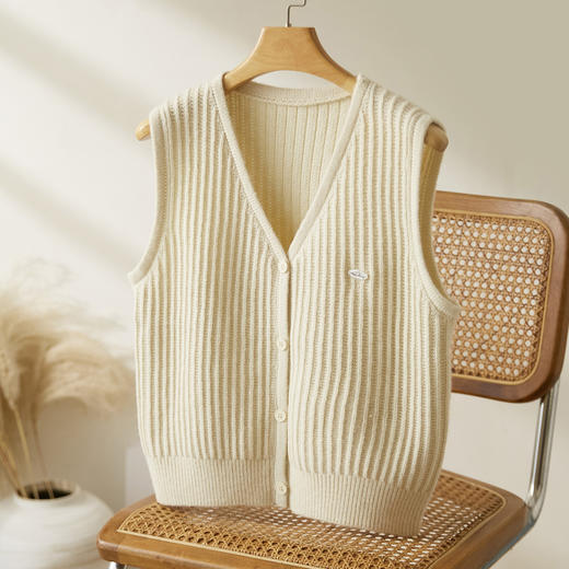 馥迦设计感针织开衫马甲背心 商品图4