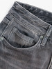 复古做旧灰色阔腿牛仔裤女秋季高腰显瘦宽松直筒垂感拖地长裤子 商品缩略图2