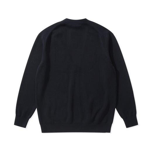 中性款嵌花丝棉针织开衫毛衣012 商品图1