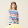 mettekids儿童100%羊毛衫2025秋冬款彩色条纹毛衣女童打底针织衫 商品缩略图2