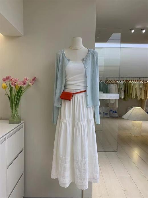 丁摩 天丝亚麻防晒外搭精致镂空冰丝休闲慵懒薄款微透针织开衫女5ZF-5188 商品图11