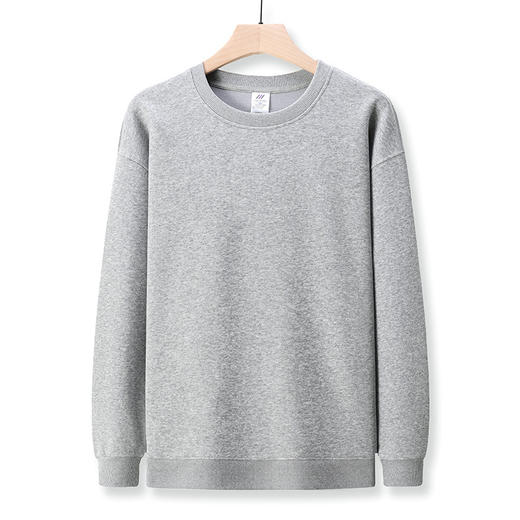 雀说重磅纯棉卫衣新款宽松落肩圆领韩版长袖男士打底衫AL 商品图4