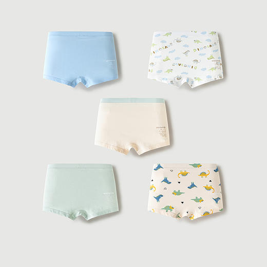 【5条装】迷你巴拉男童宝宝抑菌内裤柔软不夹pp四角裤衩短裤 商品图2