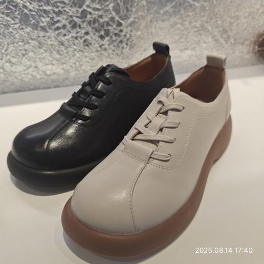 【云粉节】BF楼天美意圆头乐福鞋25秋新款系带软底牛津小皮鞋女CFT20CM5吊牌价859活动价539 商品图4