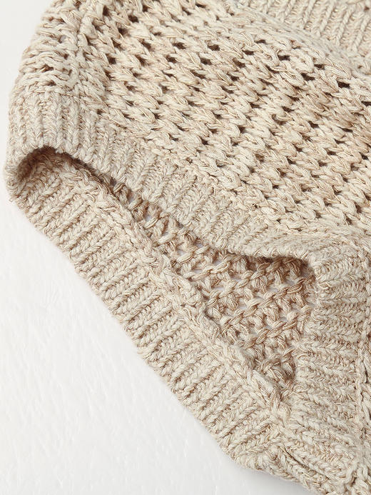 秋季新款 V 领针织马甲女 复古镂空宽松外搭叠穿无袖毛衣背心 商品图3