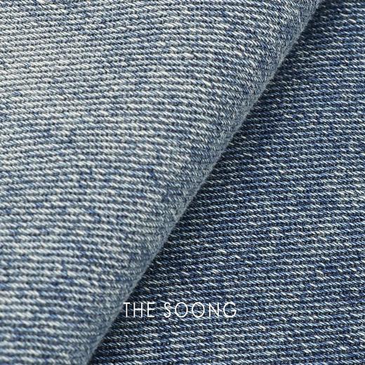 THESOONG意大利进口牛仔面料"全条水洗擦砂猫须纹理感牛仔裤HBNZ7206 商品图5