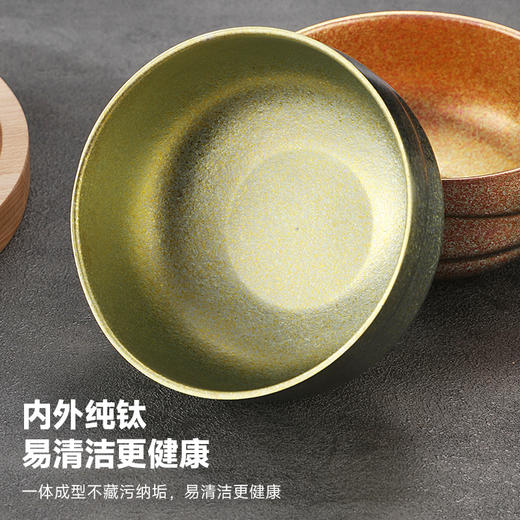 Mutti双层保温耐磨抗摔纯钛结晶米仓碗纯钛碗保鲜盒 商品图5