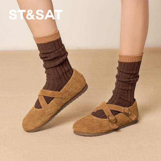 【轻甜摩卡】星期六交叉环扣芭蕾勃肯鞋SSD3111043 商品图4