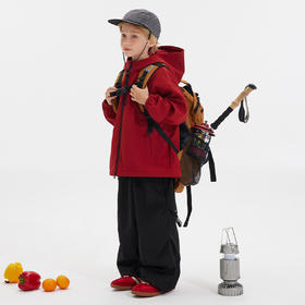 【城市运动风·软壳三防外套】植木童装2025秋新男女童三防连帽上衣外套