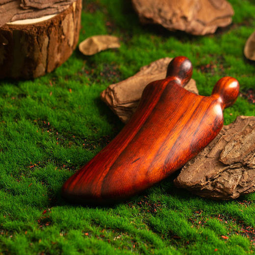 *自营*脸部檀木刮板 | #V脸提拉刮板#紫檀款/金丝檀木款材质可选。手工按摩脸部点穴揉按酸爽省力。 商品图5