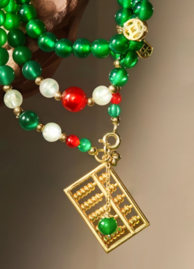 朱炳仁铜金算玲珑挂件