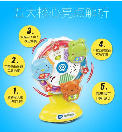 伟易达 欢乐摩天轮 婴幼儿宝宝早教启蒙玩具  丰富益智歌曲   6-18个月适用  48小时发货 商品图6