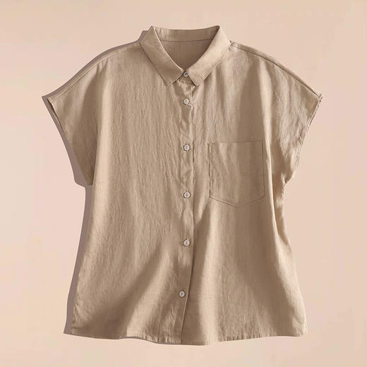 GYH 7361短袖衬衫休闲翻领上衣开衫衬衣 商品图0