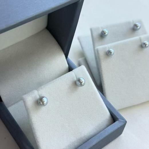 真多麻海水akoya珍珠耳钉6-7mm，不退换！ 商品图1