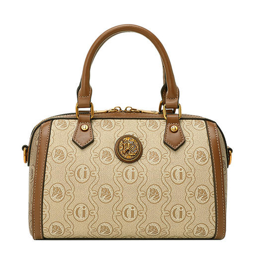 丁摩 包包新款高级感印花字母波士顿枕头包百搭斜挎手提小包女5ZF-00173 商品图4