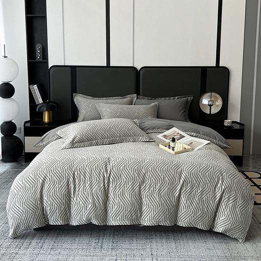 甄选A类60支全棉纯棉色织提花四件套复古风系列G110600001 商品图3