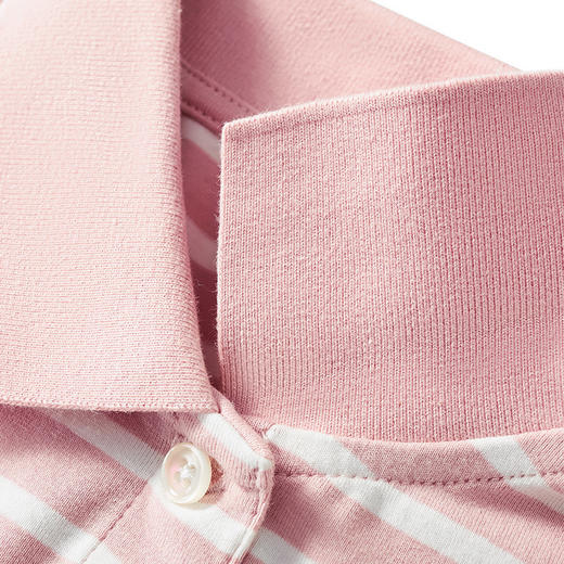 雀说3D立体刺绣基本款纽扣翻领POLO领女士POLO衫AL203307 商品图4