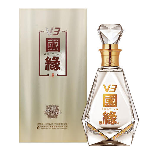 国缘V3 40.9度 500ml 单瓶装（整箱为4瓶） 商品图1