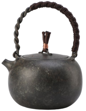 朱炳仁铜百福茶礼套装（小苹果黑）