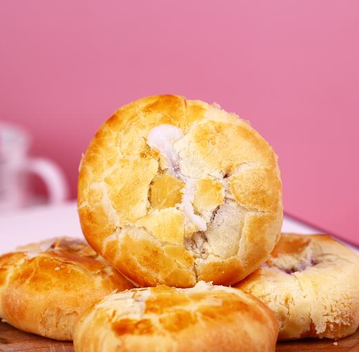 【甄选】云南现烤雪媚娘鲜花饼手工制作奶香十足酥脆拉丝320g/盒（40g*8枚） 商品图1