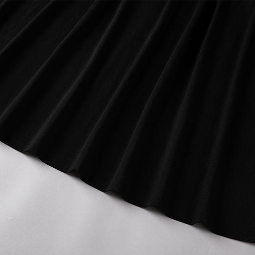 丁摩 纯棉弹力法式无袖背心连衣裙女夏高级感黑色长裙休显瘦裙子质感5ZF-1318 商品图3