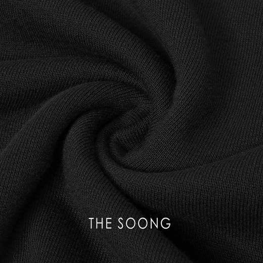 THESOONG静穆 人体力学纯棉极细四线钩针中长款连帽卫衣HXWY7288 商品图8
