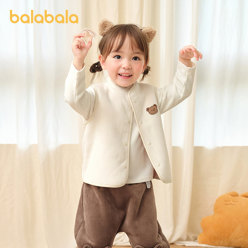 巴拉巴拉童装儿童马甲双面穿衣服男女宝宝秋冬装2025羊羔绒上衣