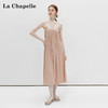 天猫同步【重工立体压褶】拉夏贝尔/La Chapelle设计感小众宽松气质V领百褶吊带裙女吊带压褶连衣裙★ 商品缩略图1