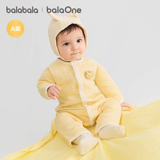 巴拉巴拉balaOne婴儿连体衣冬装2025新款新生儿衣服夹棉保暖舒适 商品图2