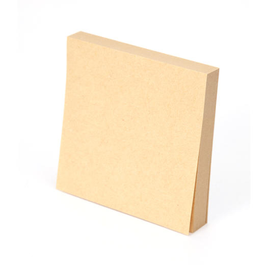 齐心牛皮纸便利贴 正方形易事贴办公留言记事告示贴N次贴便签纸3×3 100张/本 商品图1