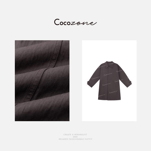 COCO ZONE 刘一一 ”经典风衣“复古单排扣风衣外套 CD1A0981 商品图2