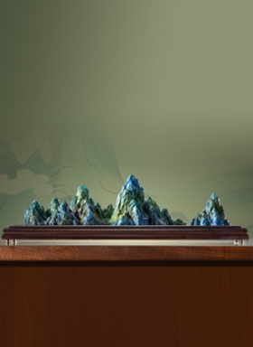 朱炳仁铜千里江山玄关(釉彩)