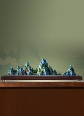 朱炳仁铜千里江山玄关(釉彩) 商品图0