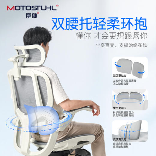 摩伽Dyno人体工学椅办公学习座椅久坐家用书房电脑椅电竞椅撑腰椅 商品图1