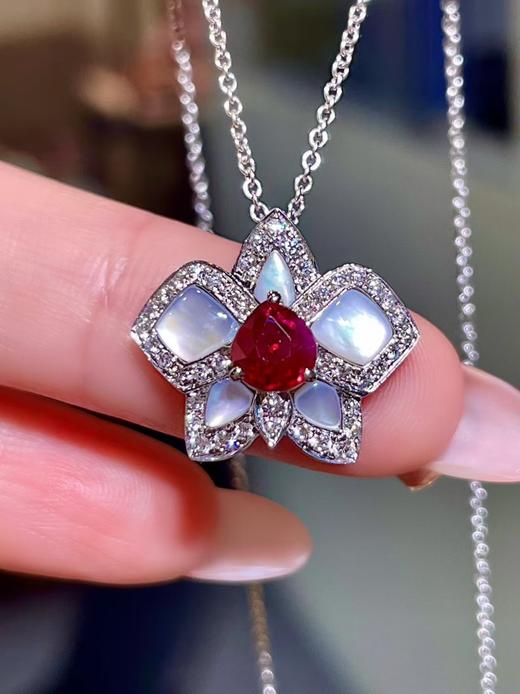 1ct刻面红宝石吊坠 商品图0