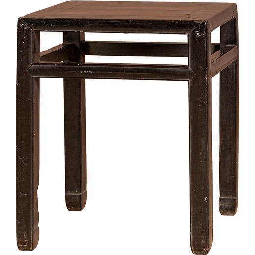 清中期	紫檀直枨四面平方凳 商品图5