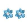 雀说时尚滴油蓝色鸢尾花耳钉高级感轻奢个性独特设计耳环气质精美耳饰AL1078 商品缩略图4