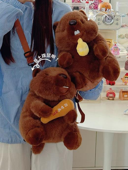 【YW】无忧购日系ins风卡皮巴拉毛绒玩偶双肩包（截单后3-7天发货) 商品图0