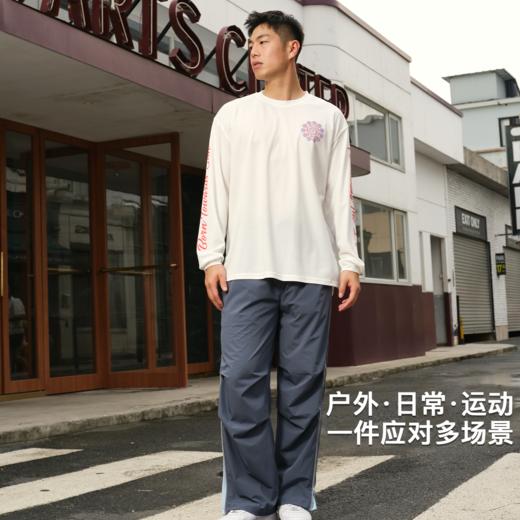 录士LUSHISI向阳而生主题休闲运动潮流圆领t恤投篮服美式长袖透气 商品图4