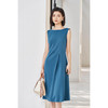 「海蓝序曲」无袖连衣裙 米思阳2026春季无袖修身显瘦圆领大摆裙简约连衣裙女4353 商品缩略图0