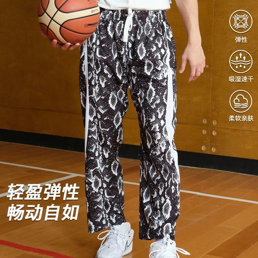 录士LUSHISI路南主题速干休闲运动满印美式街头潮流蟒蛇纹长裤男 商品图0