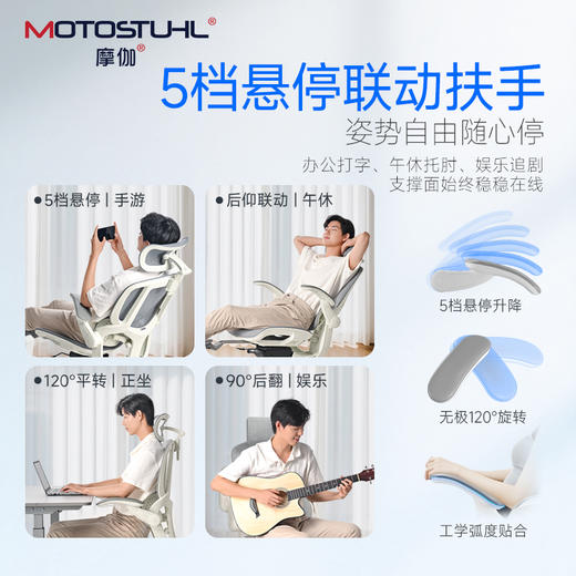 摩伽Dyno人体工学椅办公学习座椅久坐家用书房电脑椅电竞椅撑腰椅 商品图2