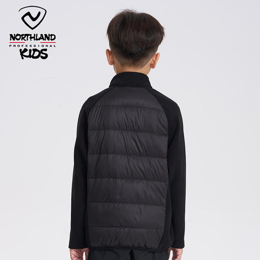 诺诗兰童装 超轻羽绒服 复合摇粒绒 时尚新颖拼接设计 CO140482 商品图7