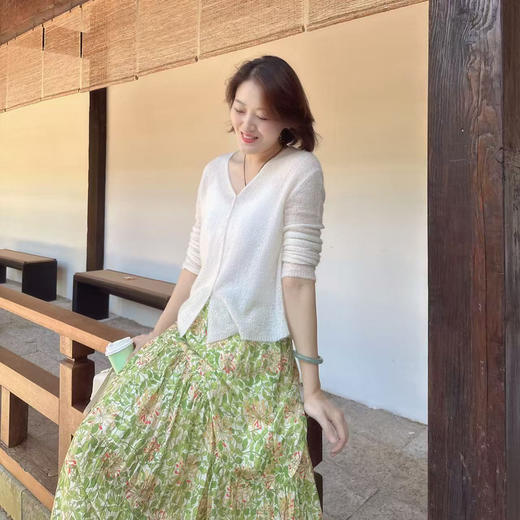 （康宝莱纱线）火桐hooton “云朵开衫”真丝羊绒V领开衫KFW2255L 商品图2