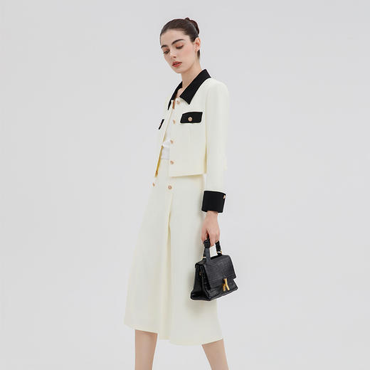 IWY/气质小香风西装套裙女法式名媛米白色珠宝设计师职业裙装C15116+S15116 商品图5