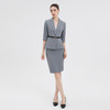 IWY/七分袖灰色西装套裙女初秋案场客服接待职业装气质干练正装 商品缩略图3
