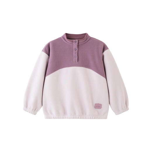 【商场同款】英氏儿童卫衣拼色秋冬长袖保暖外出休闲百搭女宝新款 商品图4